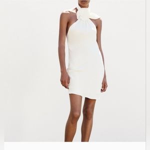 NWT Zara Satin Rosette mini dress